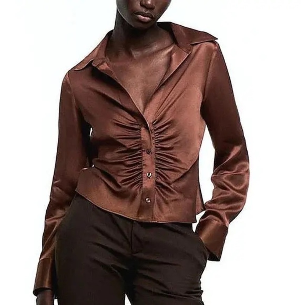 House of Harlow 1960 Satin Blouse